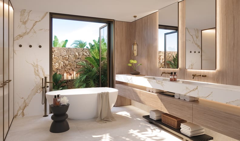 One Bedroom Residence Private Garden Marina Front, Bathroom